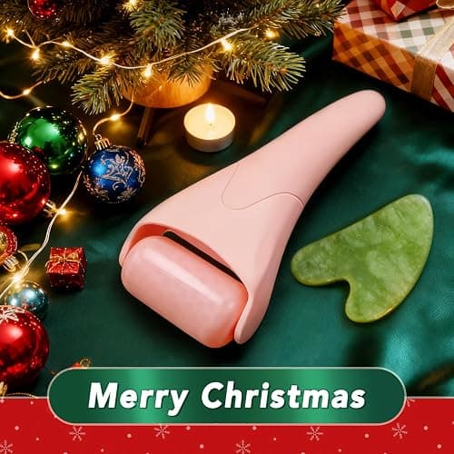 huefull Ice Roller for Face with 2 Rollers and Gua Sha Facial Tools, Face Roller for Self Care, Guasha Tool for Face, Puffiness Relief, Skin Care Gifts for Woman Men, Self Care Gifts thumbnail 2