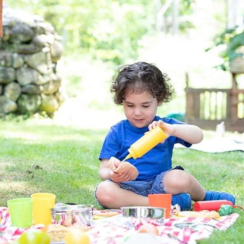 Melissa & Doug 6-Piece Condiments, Play Food Set with Kids Play Kitchen Accessories, Preschool Learning Toys for Girls & Boys 3+ thumbnail 8
