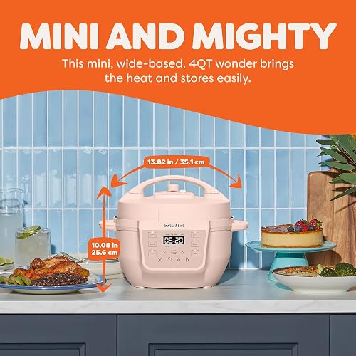Instant Pot 4QT RIO Mini 7-in-1 Multi-Cooker, Pressure Cooker, Slow cook, Sauté, Steam, Rice Maker, Yogurt, & Warmer, Rosewater, 4 Quarts thumbnail 3