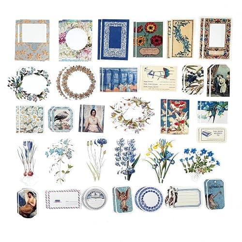 Esweny 200PCS Vintage Scrapbooking Supplies Kit for Journaling, Scrapbook Sticker Paper Pack for Junk Journal Planners Aesthetic Cottagecore Room Decor Wall Art Collage Album thumbnail 5