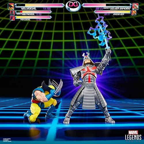 Marvel Legends Series Gamerverse Wolverine vs Marvel's Silver Samurai, Retro Video Game -Inspired Collectible 6-Inch Action Figures thumbnail 9