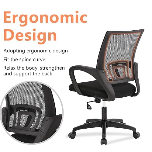 PayLessHere Home Office Chair Desk Computer Chair Adjustable Ergonomic Lumbar Support Armrest Executive with High Density Mesh 360 Degree Swivel Chair for Men Women Adults, Black thumbnail 4