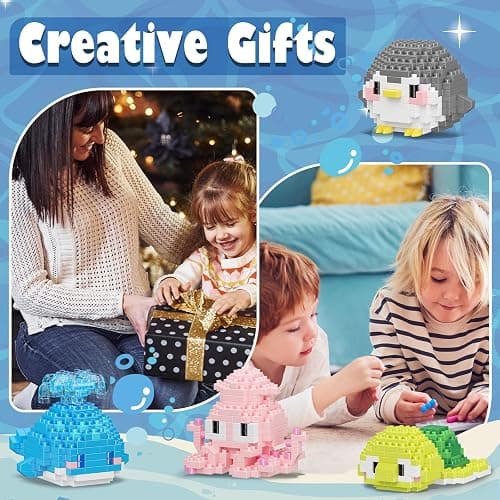 libergarden Micro Building Blocks Sets, 12 in 1 Cute Aniamls Series for Kids Birthday Party Favors, Mini Building Blocks, Micro Building Kit Toys, Building Blocks for Adults & Kids thumbnail 7