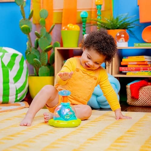 Bright Starts Press & Glow Spinner Cause and Effect Musical Baby Toy, Age 6 Months+ thumbnail 7