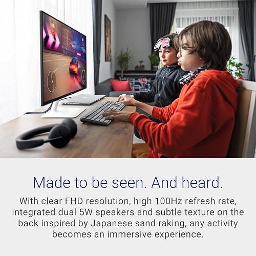 Dell S2425H 24 Inch Full HD (1920x1080) Monitor, 100Hz, IPS, 4ms, 99% sRGB, Built-in Speakers, Ultrathin Bezel, 2x HDMI, 3 Year Warranty, White - S2425H thumbnail 2