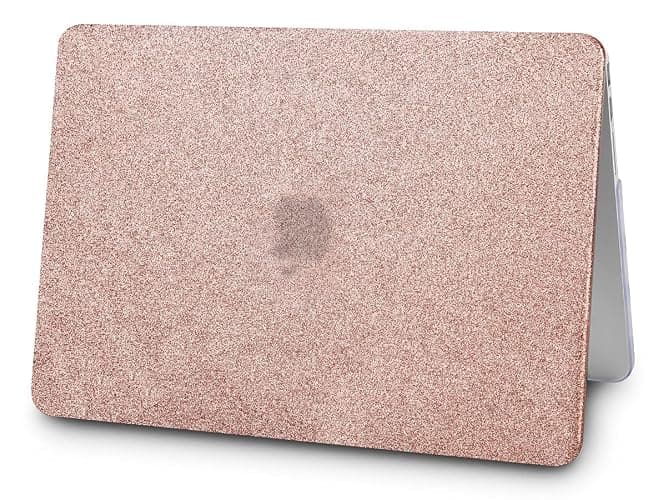 KECC Compatible with MacBook Air 13 inch Case 2010-2017 Release (Old Version) A1466 A1369 Plastic Hard Shell for MacBook Air 13.3 inch + Keyboard Cover, Rose Gold Sparkling thumbnail 5
