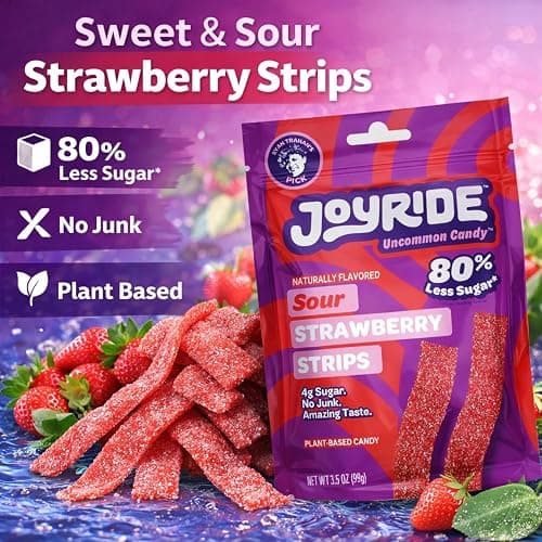 Joyride Sweets Candy Joyride Sour Candy Strips - 3.5oz-Gummy Candy, thumbnail 2