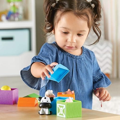  Learning Resources Official Peekaboo Learning Farm - Toddler Toys Activities, Travel Sensory Animal, Montessori, Finger Puppets, Birthday Gift For Boys And Girls, Fine Motor Games thumbnail 7