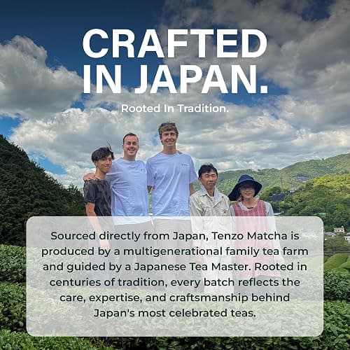Tenzo Matcha Green Tea Powder, Organic Cafe Sweetened Matcha Latte Green Tea Powder, Ceremonial Barista Crafted Mix - Authentically Japanese - Matcha Latte Mix (5.29 Ounce) thumbnail 7