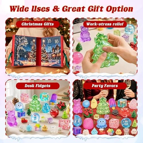 Squishy Advent Calendar 2026, 24 Day Countdown for Kid and Adult | Includes 24 Squishy Toys Stress-Relieving Sensory Toys Christmas Countdown, Party Favors, Stocking Stuffers and Gifts thumbnail 6