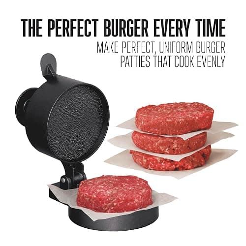 Weston Burger Press, Makes 4 1/2" Diameter Patties for Hamburger, Crab Cakes, Sausage, 1/4lb to 3/4lb, with Spring Ejector for Easy Removal, Single, Non-stick Heavy-Duty Cast Aluminum (07-0310-W) thumbnail 3