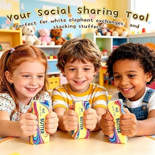 2 Packs Slow Rising Butter Squishy, Squishies Butter Squeeze Toys Pack Sensory Stress Relief Soft & Stretchy Fidget Toy for Party Favors Squishy Butter thumbnail 2