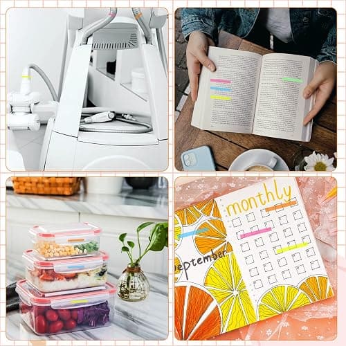 5 Rolls Highlighter Tape Colored Transparent Marking Sticker Removable Fluorescent Neon Tape Annotation Supplies for Teachers Students Reading Home Office (0.23inch X 16ft) thumbnail 7