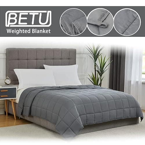 Weighted Blanket for Adults 20lbs, 48"x72", Twin Full Size Cooling Heavy Throw Blanket for 130-220lbs, Microfiber Soft Thick Big Blankets Weighted Comforter Breathable Gift for Sleeping, Grey thumbnail 5