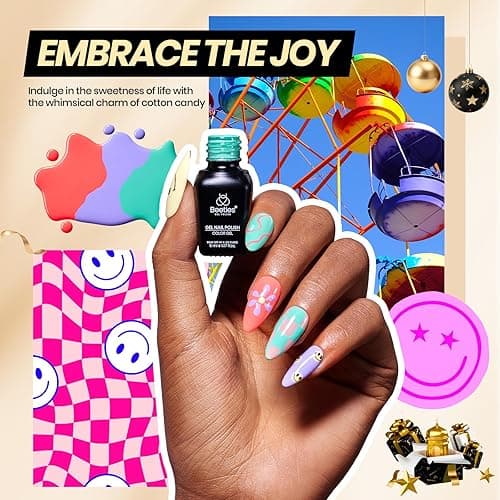 Beetles Gel Nail Polish Kit with U V Light, 68 Pcs Gel Nail Kit 35 Colors Emotional Spectrum with Base Matte&Glossy Top Coat Soak Off Manicure Set, Women Teen Girl Christmas Gifts, Beetles Gift Spree thumbnail 7