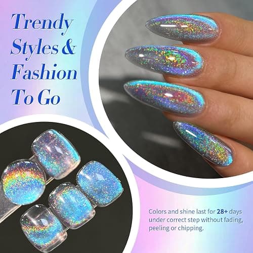 BORN PRETTY 9D Cat Magnetic Eye Gel Polish Holographic Rainbow Gel Polish | 15ML Blue Purple Magnetic Nail Polish with Magnet Nails Art Manicure Salon DIY thumbnail 4
