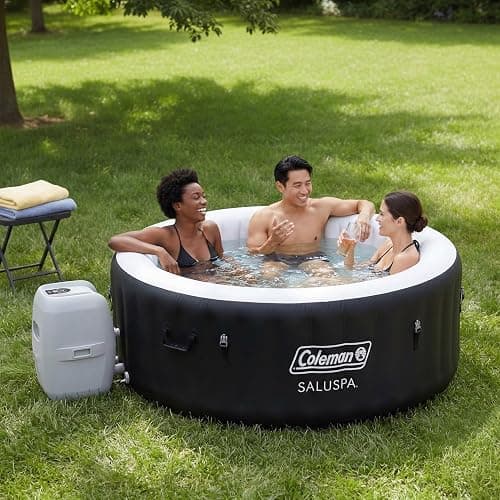 Coleman Miami 2 to 4 Person Inflatable Hot Tub, Round Energy-Efficient Portable Outdoor Spa with 120 AirJets, 71" x 26" thumbnail 2