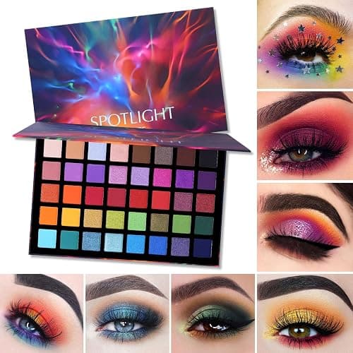 UCANBE Spotlight Eyeshadow Palette Professional 40 Color Eye Shadow Matte Shimmer Makeup Pallet Highly Pigmented Colorful Powder Long Lasting Waterproof Eye Shadow thumbnail 6