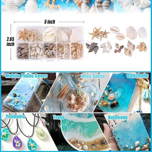 Myzzxt Resin Decoration Accessories Kit,Supplies Kit for Beginner,with Dried Flowers,Butterfly Stickers,Mica Powder and Fillers,Measuring Cups Tool Kit,for Resin Jewelry Making thumbnail 5