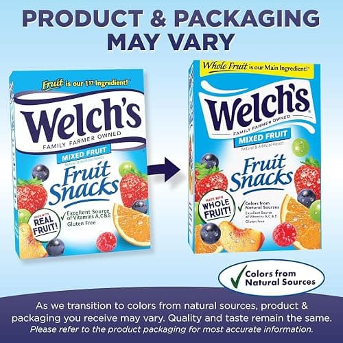 Welch's Fruit Snacks - Mixed Fruit Box - Kids Snacks - 0.8 Oz - 40 Pack | Bulk Box, Made with Whole Fruit, Gluten-Free Snack Packs for Kids and Adults, No Artificial Dyes thumbnail 9