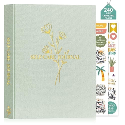 Lanpn Self Care Journal for Women, Self Love Guided Journals with Prompts, Daily Reflection Wellness & Gratitude Planner, 5 Minute Mental Health Notebook, Mindfulness Mood Log, 240 Pages, Sage Green - Image 1