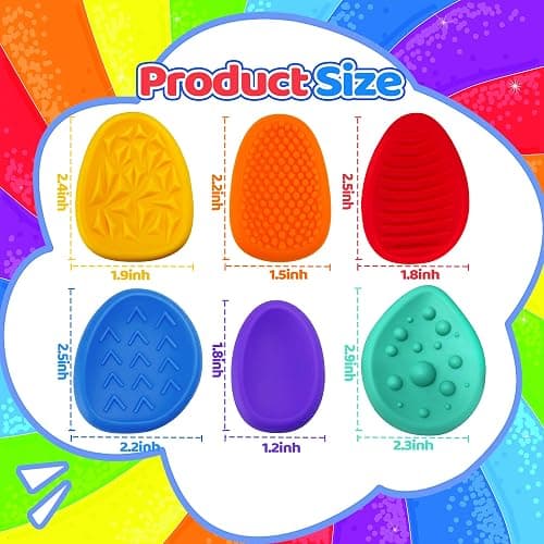 Fidget Classroom Must Have Sensory Toys for Kid Adult 6PC Worry Stone for Autism ADHD Special Education Needs Calm Down Quiet Fidget Stress Item Anxiety Relief Classroom Prizes Gift - 6PC thumbnail 2