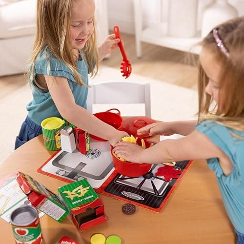 Melissa & Doug Prepare & Serve Pasta Set with Toy Food & Kids Play Kitchen Accessories, Montessori-Inspired Preschool Learning Toys for Girls & Boys 3+ thumbnail 4