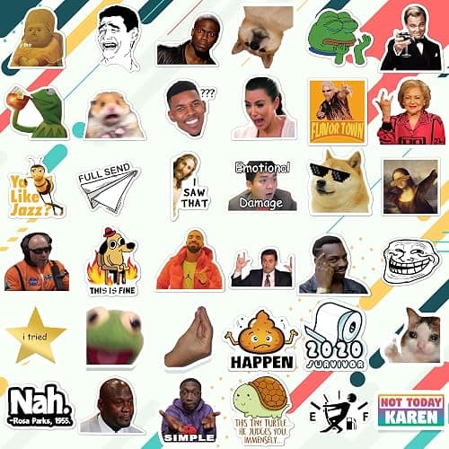 306pcs Funny Meme Vinyl Stickers Pack, Large Bulk Sticker for Laptop, Phone, Water Bottles, Computer Cars... Vine Sticker Decal DIY Décor for Bumper Accesory thumbnail 4