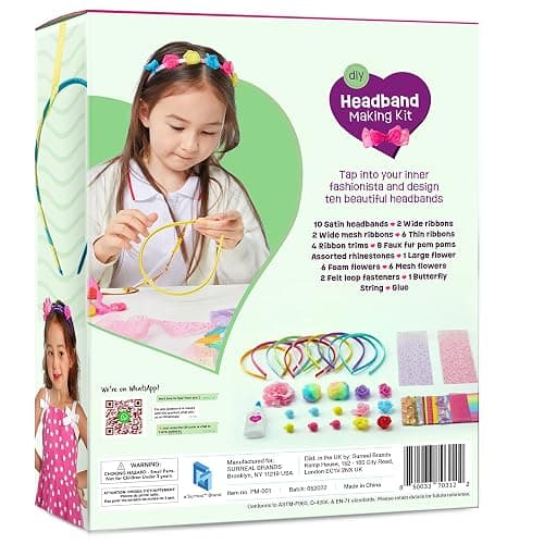 Pretty Me Headband Making Kit for Girls - Arts & Crafts Easter Gift - Make Your Own Fashion Headbands for Kids - DIY Hair Accessories - Gift for Ages 5-12 Year Old Girl - Little Kids Art & Craft Gifts thumbnail 8