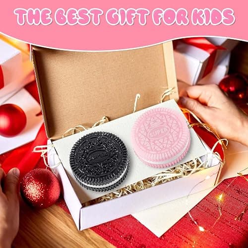 Gytera Sticky Cookie Squishies Fidget Toys Adults, Squeeze Toys Sensory Toys for Kids with Autism, Stress Balls for Adults Fidgets Birthday Gifts Party Favors for Kids(2 Pack Pink Black) thumbnail 6