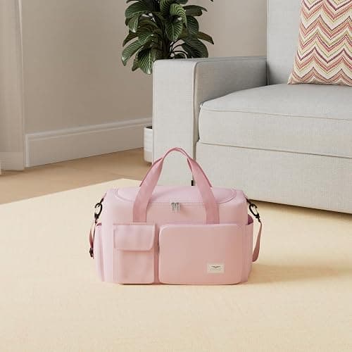 FIORETTO Women's Gym Duffle Bag with Shoes Compartment, 37L Capacity, Ideal for Travel, Gym, Sports, Duffel, Weekender thumbnail 2