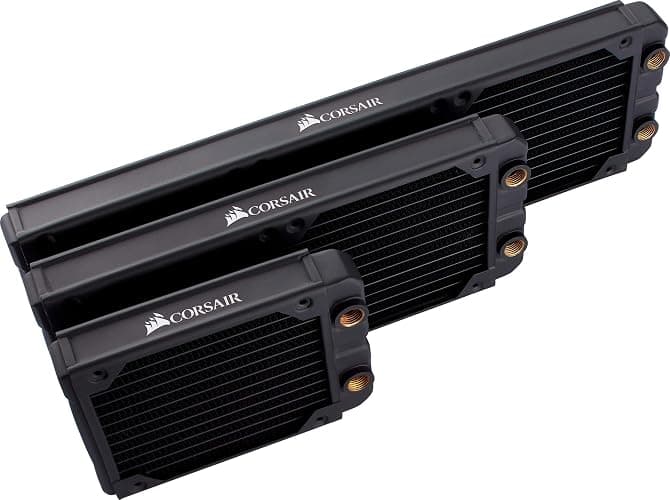 CORSAIR Hydro X Series XR5 360mm Water Cooling Radiator - Triple 120mm Fan Mounts - Premium Copper Construction - Easy Installation - Black thumbnail 11