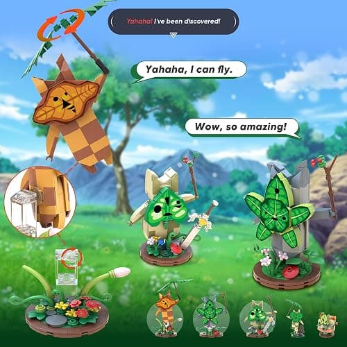 CinamixBrax Koroks Building Set, 5 Characters Building Block Sets for BOTW Fans, Cute Game Merch Action Figures, Great Toys Gifts for Fans Kids Adults thumbnail 6