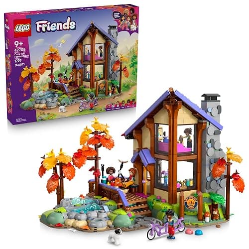 LEGO Friends Cozy Fall Forest Cabin 42705 | Building Toy for Girls & Boys, Ages 9+, Toy Playset W/4 Minidolls, 1,229 pieces, Gift for Birthdays - Image 1