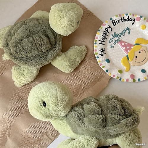 APJlKG 11.8Inch Weighted Plush Turtle Stuffed Animal Plush Soft Turtle Plush Toy A Christmas Birthday Gift for Boys and Girls,Green thumbnail 7