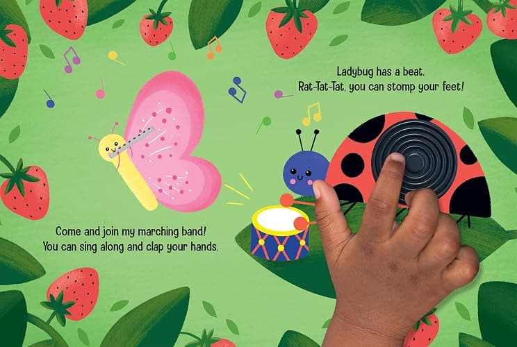 Butterfly's Marching Band - Silicone Touch and Feel Board Book - Sensory Board Book thumbnail 3