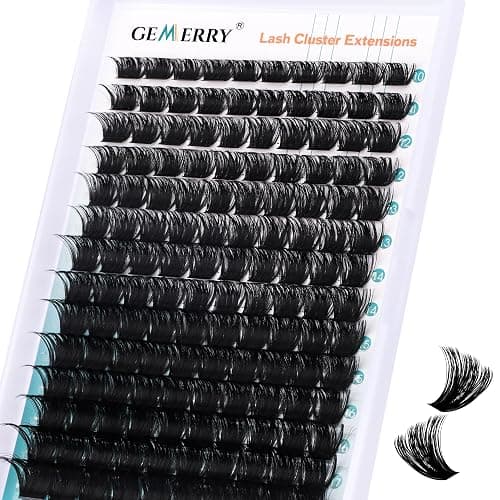 Eyelash Clusters Fluffy Lash Clusters Thick 280pcs 200D Cluster Eyelash Extensions DIY At Home Individual Lashes Cluster Lashes by GEMERRY(200P-10-18mm) - Image 1