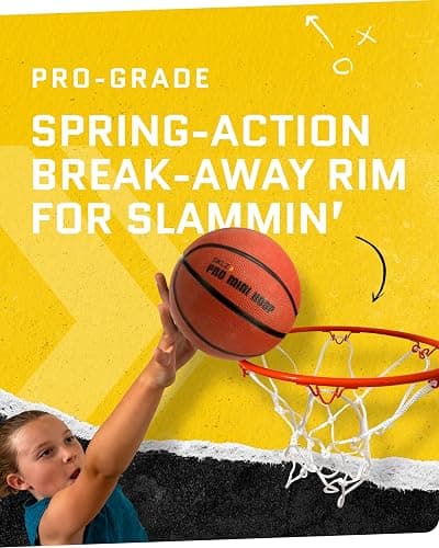 SKLZ Pro Mini Indoor Basketball Hoop - Over The Door – Portable - Great For Home, Dorms, Offices, and Gifts thumbnail 4