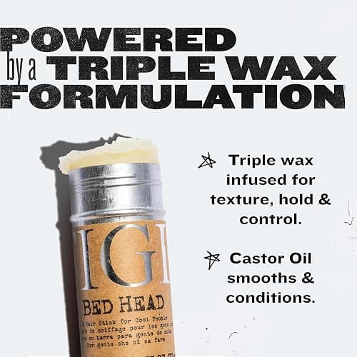 Bed Head by TIGI Hair Wax Stick – Professional Hair Styling Wax for High-Definition Texture & All-Day, Humidity-Resistant Hold, 2.57 oz thumbnail 4