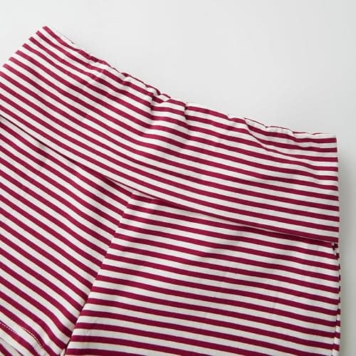 Women Fashion Striped 2 Piece Lounge Set Camisole Crop Top and Fold Over Shorts Pajama Sets Streetwear thumbnail 6