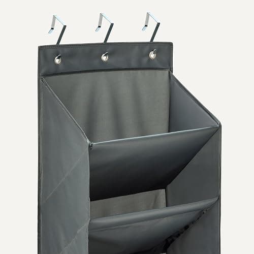 Amazon Basics Over the Door Shoe Organizer with 8 Tiers, Large, Charcoal thumbnail 5