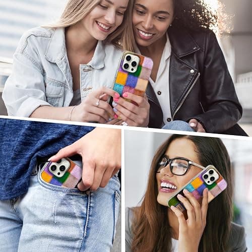 Mainrenka Trendy Aesthetic Cute Colorful iPhone 13 Pro Max Case Shockproof Design Slim Fit Protective Cover Phone Case with for Women Girls thumbnail 7