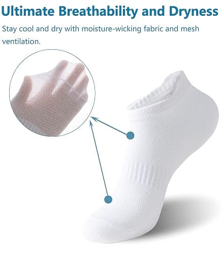 Irisbear Women's Ankle Socks - 6 Pairs Low Cut Tab & No Show Athletics Sports Running thumbnail 3