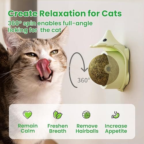 Petinstinct 6 Pcs Catnip Ball Toys with Rubbing Shell, Lickable Roller Catnip Toys for Cats Chew, Edible and Refillable Kitten Toys, Teeth Cleaning Dental Indoor Cat Treats Toys, 3 Shells 6 Balls thumbnail 3