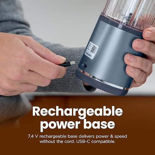 Ninja BC151BK Blast Portable Blender, Cordless, 18oz. Vessel, Personal Blender-for Shakes & Smoothies, BPA Free, Leakproof-Lid & Sip Spout, USB-C Rechargeable, Dishwasher Safe Parts, Black thumbnail 10