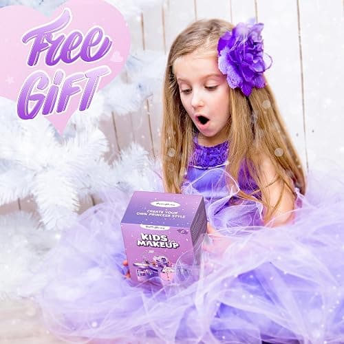 PERRYHOME Kids Makeup Set for Girls, 63 Pcs Washable Non-Toxic Real Cosmetic Toddler Makeup Kit, Unicorn Princess Play Makeup Toys Birthday Gifts, Dress up Time Girl Toys for 3 4 5 6 7 8 9 10 11 12 thumbnail 8