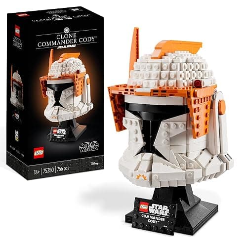 LEGO Star Wars Clone Commander Cody Helmet Collectible Set for Adults, The Clone Wars Memorabilia, Collection Gift Idea, Decor Display Model 75350 - Image 1