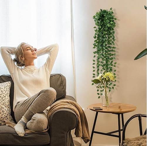 24 Pack 172Ft Fake Plants Artificial Vines for Room Decor, Faux Ivy Greenery Garland for Home Teen Girls Bedroom Living Aesthetic Farmhouse Dorm Wall Decoration, Wedding Easter Christmas Party Gift thumbnail 6