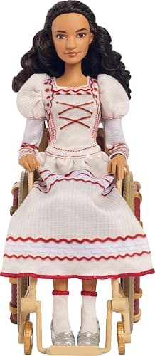 Mattel Universal Wicked Nessarose Fashion Doll & Accessories, Including Wheelchair, with Brown Curly Hair, Poseable & Removable Ballroom Look thumbnail 6