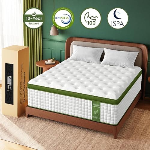 BedStory Mattress King Size 12 Inch, Firm Hybrid Mattresses Cooling Gel & Pocket Springs, Pain Relief & Zoned Lumbar Support for Side Sleepers, CertiPUR-US, Fiberglass-Free thumbnail 7